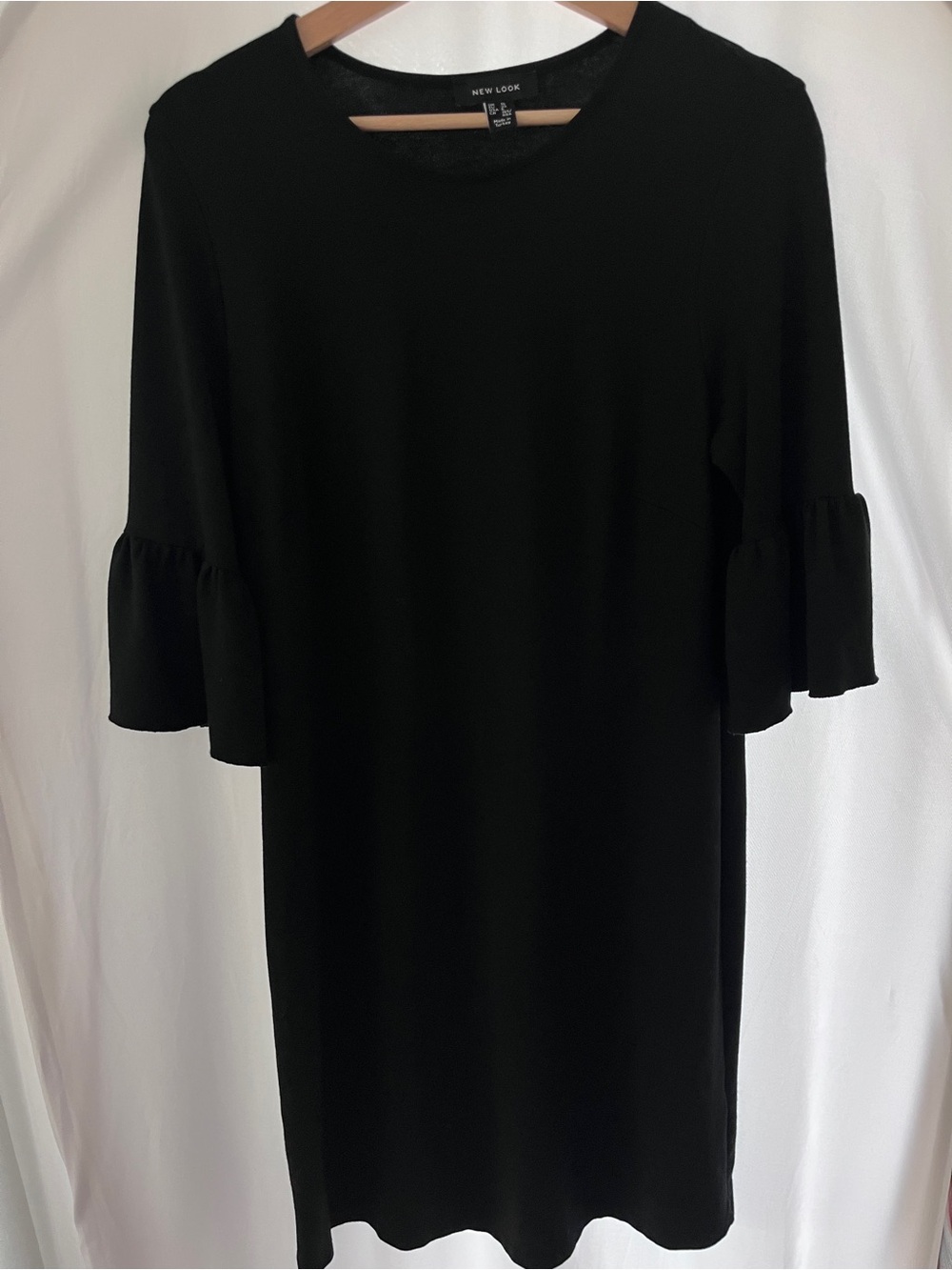 New Look - Black Ruffle Sleeve Shift Dress